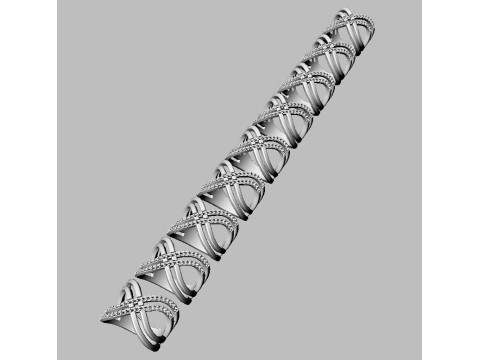 Fashion Diamond Ring 3D Print Model