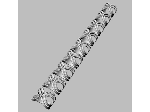 Fashion Diamond Ring 3D Print Model