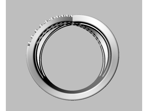 Fashion Diamond Ring 3D Print Model