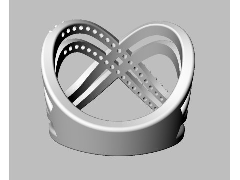 Fashion Diamond Ring 3D Print Model