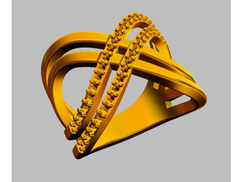 Fashion Diamond Ring 3D Print Model