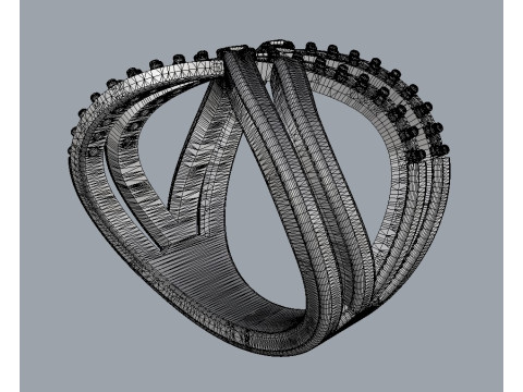Fashion Diamond Ring 3D Print Model