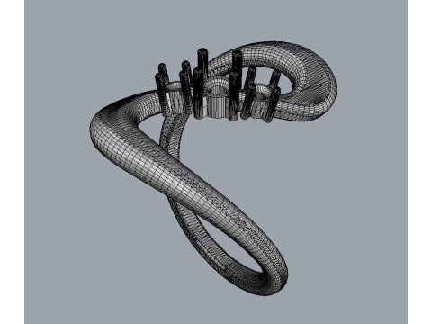 Gemstone Modern Ring 3D Print Model
