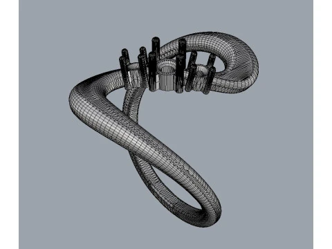 Gemstone Modern Ring 3D Print Model