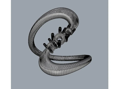 Gemstone Modern Ring 3D Print Model