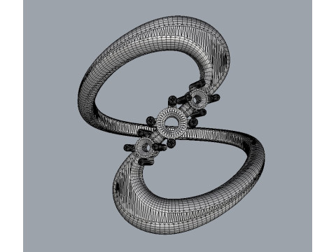 Gemstone Modern Ring 3D Print Model