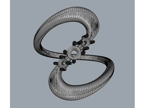 Gemstone Modern Ring 3D Print Model