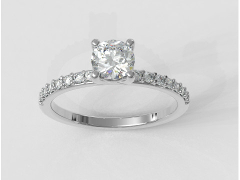 5mm Heart Engagement Ring 3D 프린트 모델