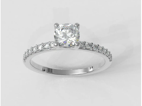5mm Heart Engagement Ring 3D Print Model