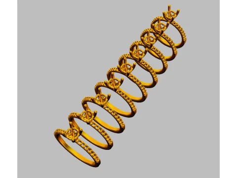 5mm Heart Engagement Ring 3D Print Model