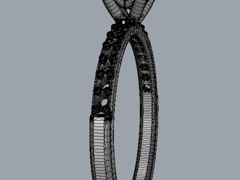 5mm Heart Engagement Ring 3D 프린트 모델