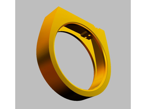 Diamond Classic Cheavlier Ring Modelo de Impressão 3D