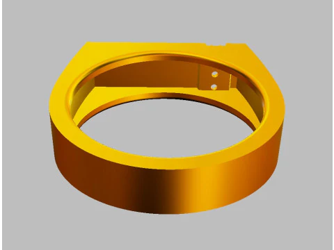 Diamond Classic Cheavlier Ring 3D Print Model