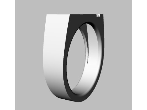 Diamond Classic Cheavlier Ring Modelo de Impressão 3D