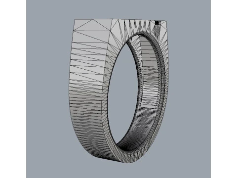 Diamond Classic Cheavlier Ring 3D Print Model