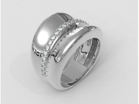 Bold Diamond Ring 3D 打印模型