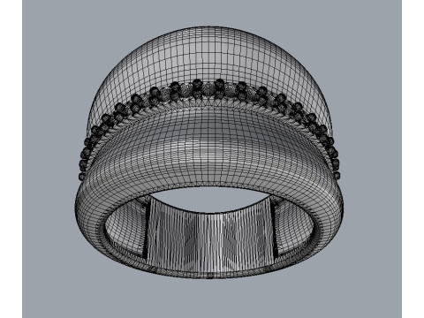 Bold Diamond Ring 3D 打印模型