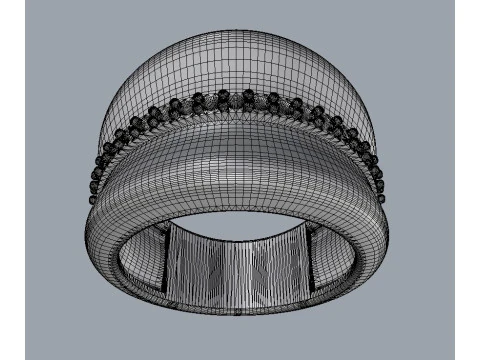 Bold Diamond Ring 3D Print Model