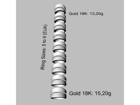 Bold Diamond Ring 3D 打印模型