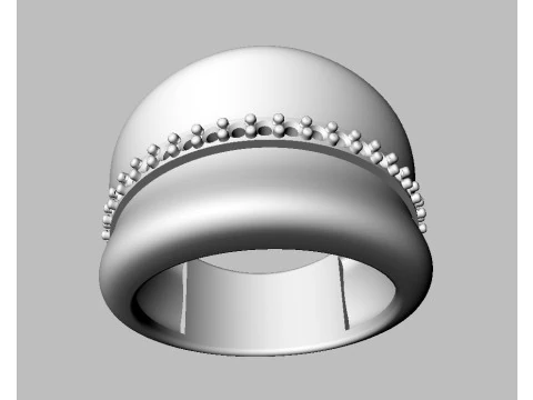 Bold Diamond Ring 3D Print Model