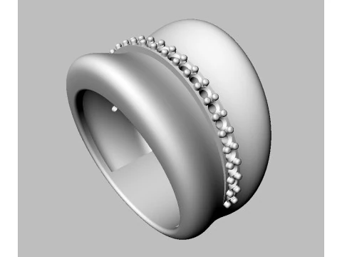 Bold Diamond Ring 3D Print Model