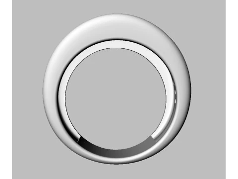 Bold Diamond Ring 3D Print Model
