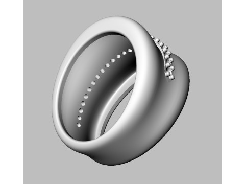 Bold Diamond Ring 3D 打印模型