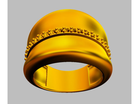 Bold Diamond Ring 3D 打印模型