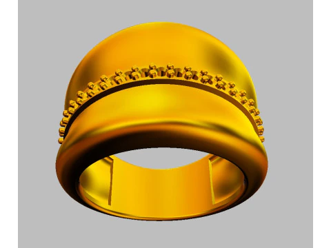 Bold Diamond Ring 3D Print Model