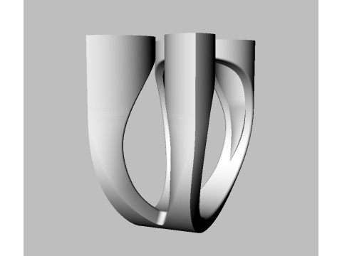 Marquise Gemstone Open Ring 3D 프린트 모델