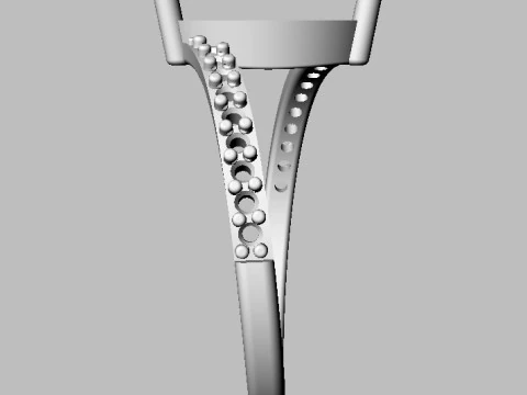 Marquise Gemstone Modern Ring 3D Print Model