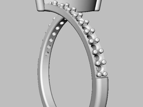 Marquise Gemstone Modern Ring 3D Print Model