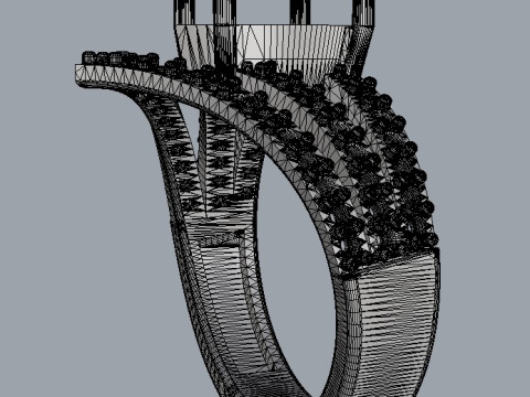 Pear Gemstone Ring 3D Print Model