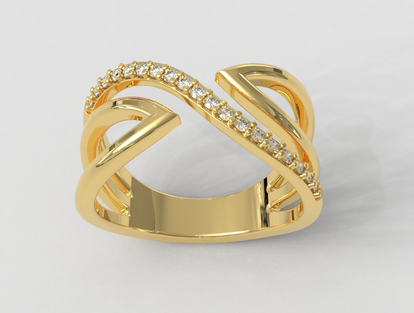 Diamond Ring 3D Print Model .c4d .max .obj .3ds .fbx .stl .blend