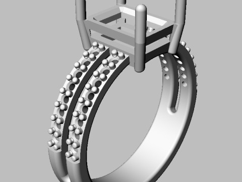 Emerald Gemstone Ring 3D 프린트 모델