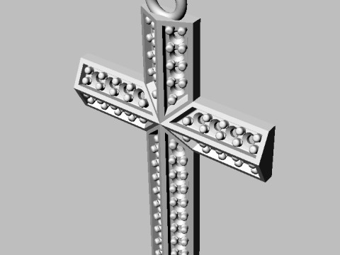 Diamond Cross Pendant 3D print model 3D Print Model