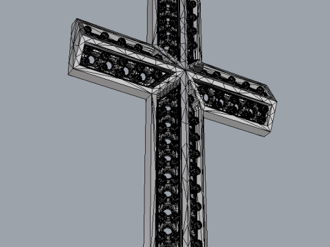 Diamond Cross Pendant 3D print model 3D Print Model