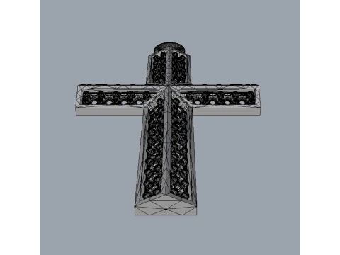 Diamond Cross Pendant 3D print model 3D Print Model