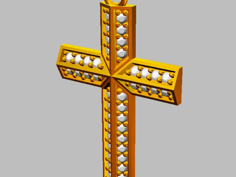 Diamond Cross Pendant 3D print model 3D Print Model