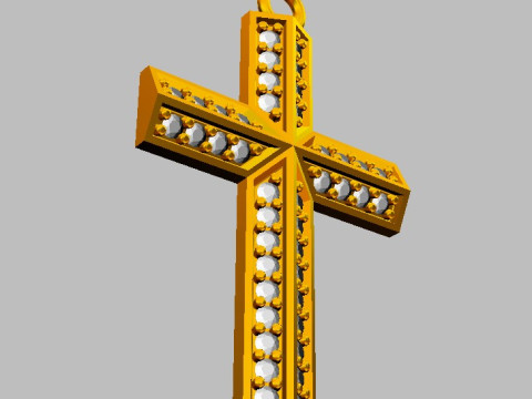 Diamond Cross Pendant 3D print model 3D Print Model