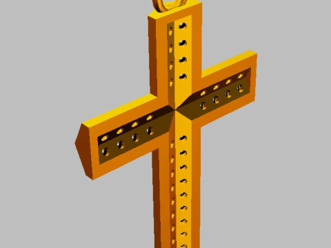 Diamond Cross Pendant 3D print model 3D Print Model