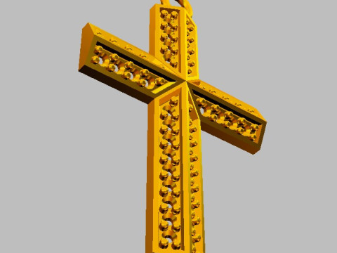Diamond Cross Pendant 3D print model 3D Print Model
