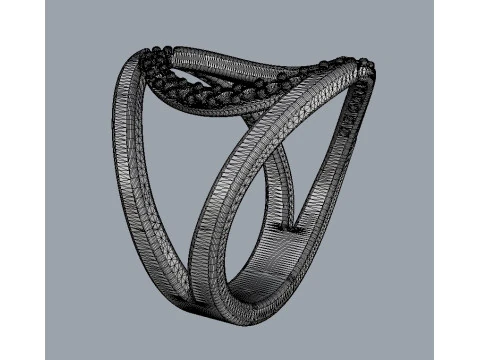 Anel de diamante Modelo de Impressão 3D