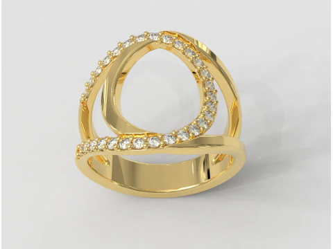 Pırlanta Y&uuml;z&uuml;k 3D Baskı Modeli