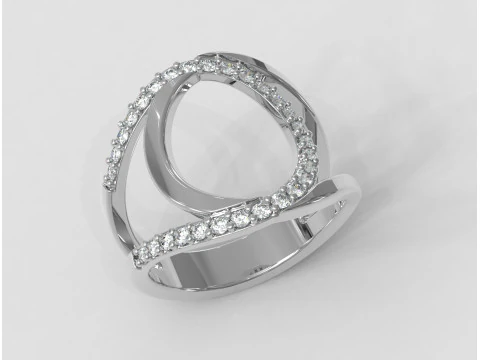 Anel de diamante Modelo de Impressão 3D