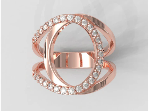 Anel de diamante Modelo de Impressão 3D