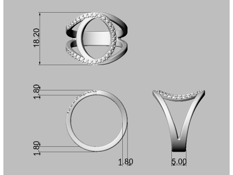 Dimaond Ring 3D Принт Модель