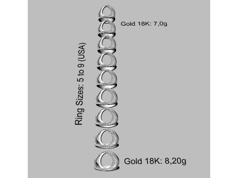 Anel de diamante Modelo de Impressão 3D