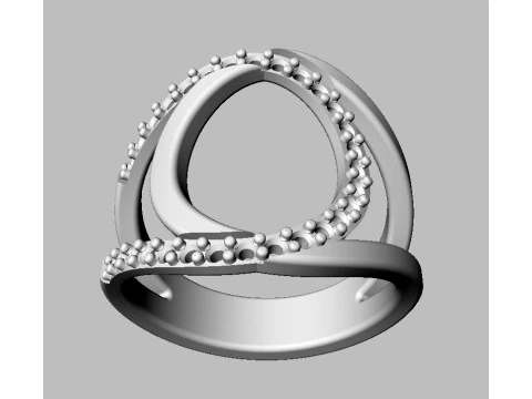 Anel de diamante Modelo de Impressão 3D