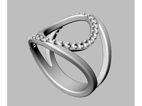 Anel de diamante Modelo de Impressão 3D